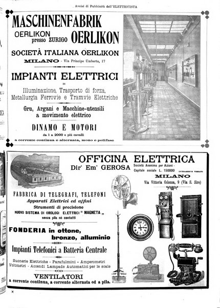 L'elettricista rivista mensile di elettrotecnica