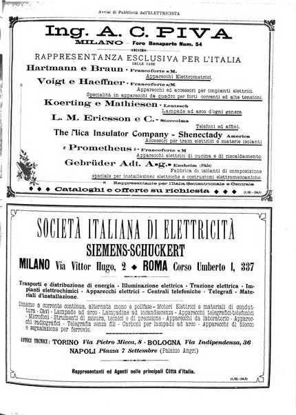 L'elettricista rivista mensile di elettrotecnica