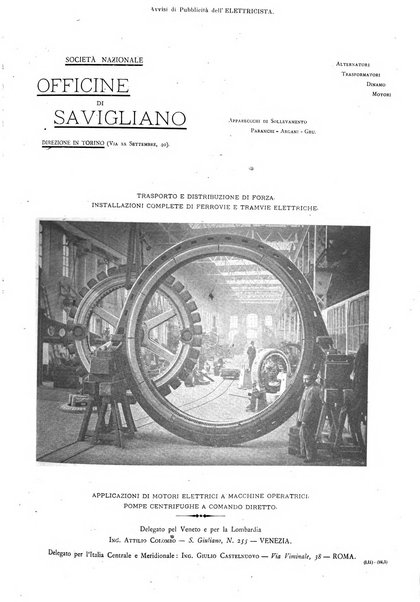 L'elettricista rivista mensile di elettrotecnica