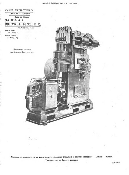 L'elettricista rivista mensile di elettrotecnica