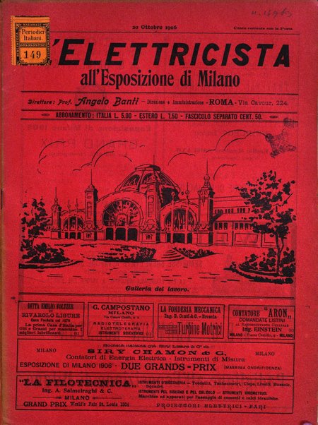 L'elettricista rivista mensile di elettrotecnica