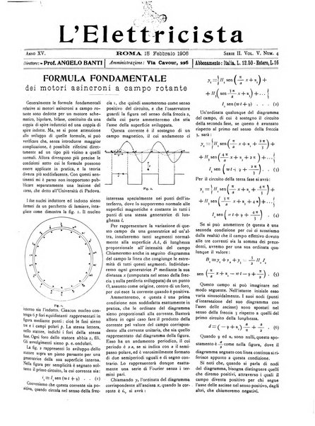 L'elettricista rivista mensile di elettrotecnica