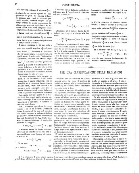 L'elettricista rivista mensile di elettrotecnica