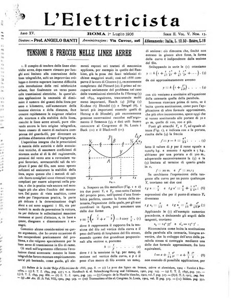 L'elettricista rivista mensile di elettrotecnica