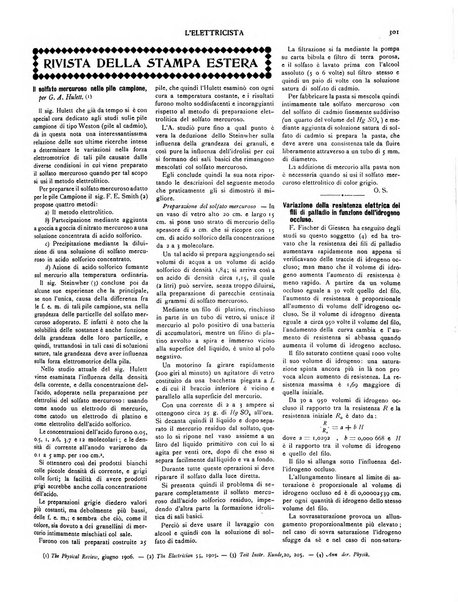 L'elettricista rivista mensile di elettrotecnica