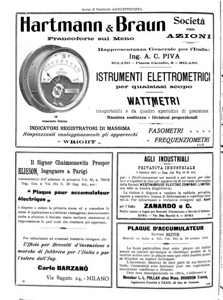 L'elettricista rivista mensile di elettrotecnica