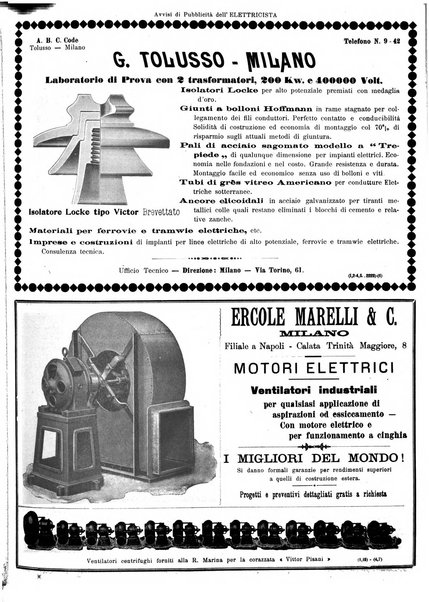 L'elettricista rivista mensile di elettrotecnica