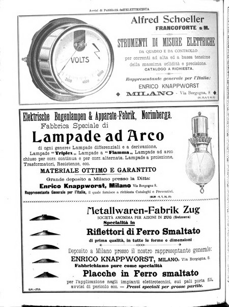 L'elettricista rivista mensile di elettrotecnica