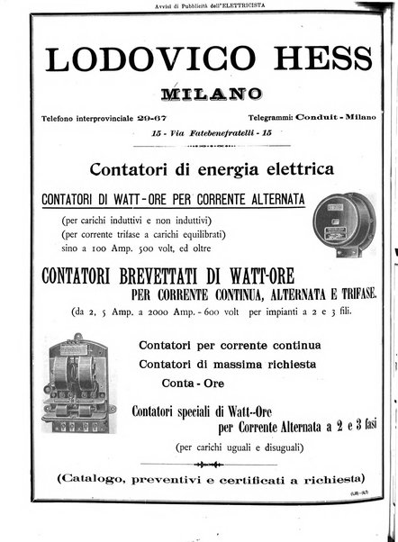 L'elettricista rivista mensile di elettrotecnica