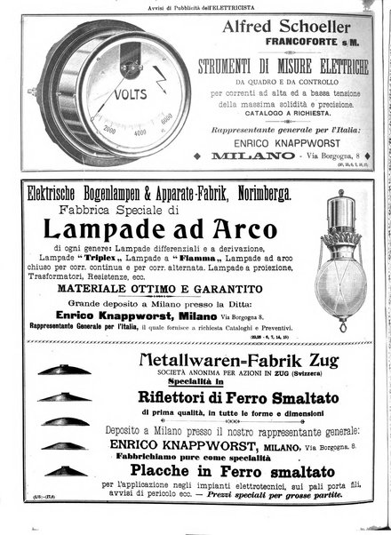 L'elettricista rivista mensile di elettrotecnica