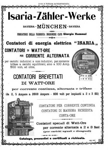 L'elettricista rivista mensile di elettrotecnica