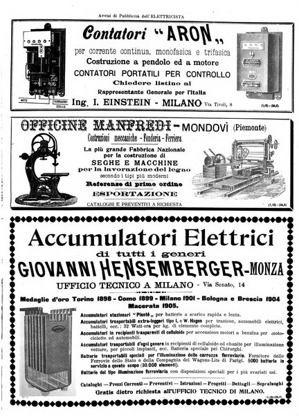 L'elettricista rivista mensile di elettrotecnica