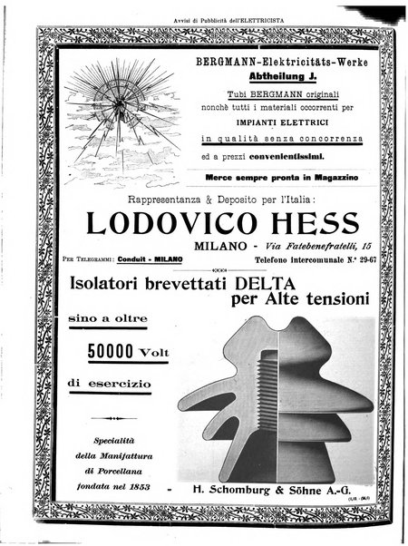 L'elettricista rivista mensile di elettrotecnica