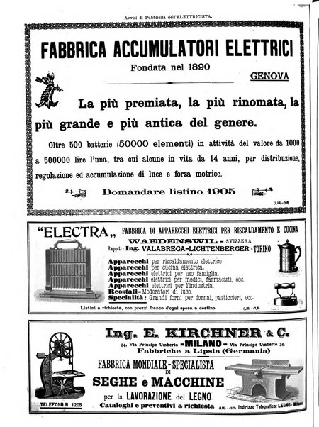 L'elettricista rivista mensile di elettrotecnica