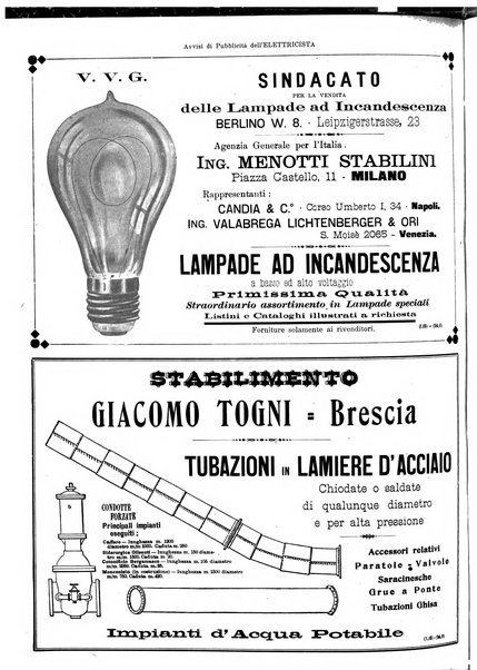 L'elettricista rivista mensile di elettrotecnica