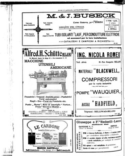 L'elettricista rivista mensile di elettrotecnica