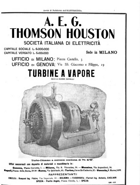 L'elettricista rivista mensile di elettrotecnica