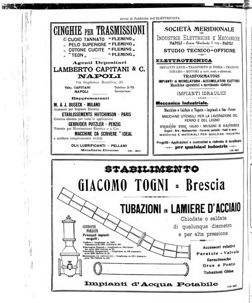 L'elettricista rivista mensile di elettrotecnica