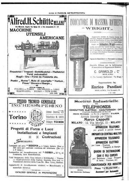 L'elettricista rivista mensile di elettrotecnica