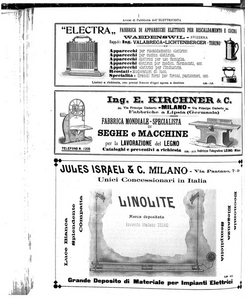 L'elettricista rivista mensile di elettrotecnica