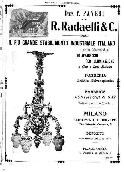 L'elettricista rivista mensile di elettrotecnica