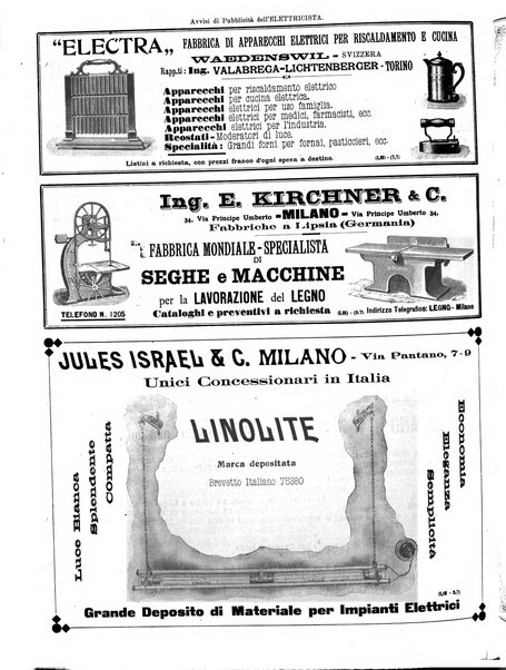 L'elettricista rivista mensile di elettrotecnica