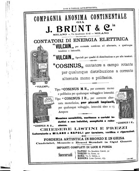 L'elettricista rivista mensile di elettrotecnica