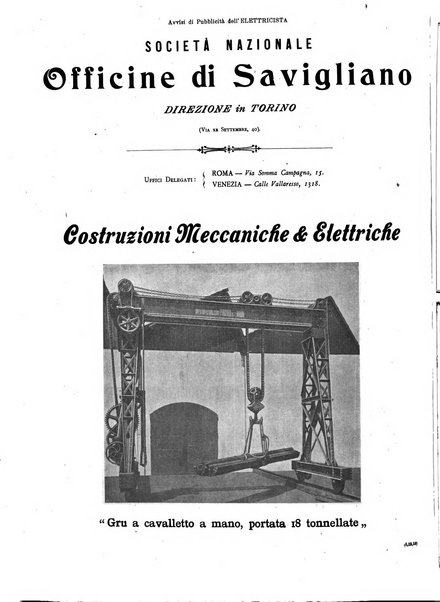 L'elettricista rivista mensile di elettrotecnica