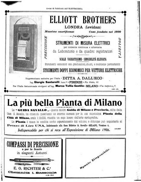 L'elettricista rivista mensile di elettrotecnica