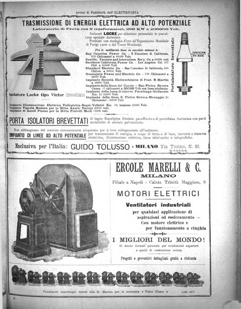 L'elettricista rivista mensile di elettrotecnica