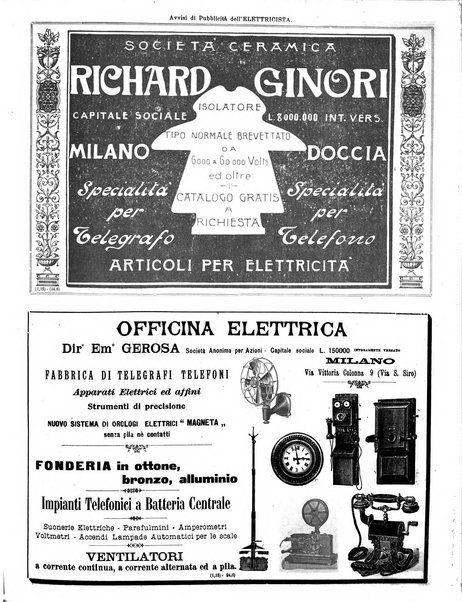 L'elettricista rivista mensile di elettrotecnica