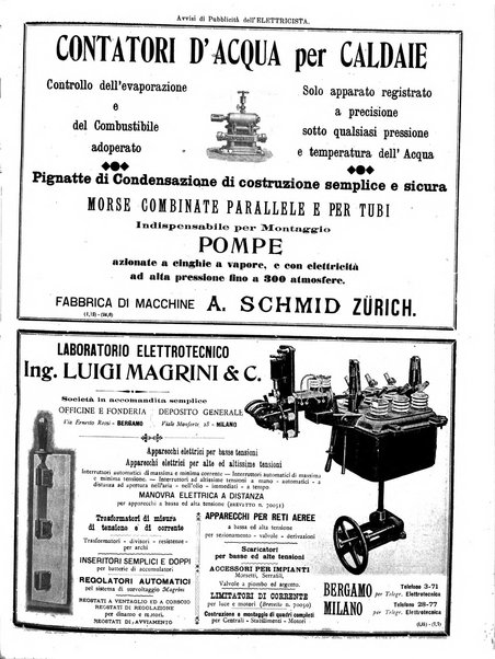 L'elettricista rivista mensile di elettrotecnica