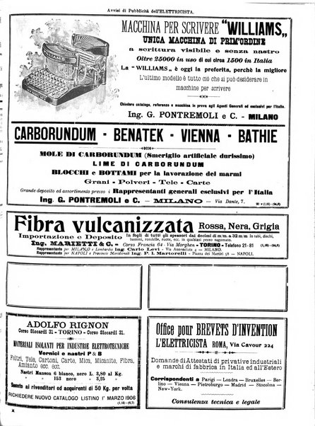 L'elettricista rivista mensile di elettrotecnica