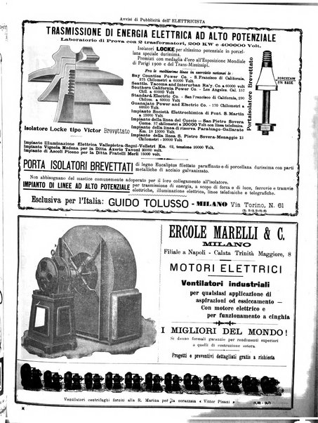 L'elettricista rivista mensile di elettrotecnica