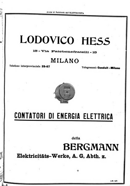 L'elettricista rivista mensile di elettrotecnica