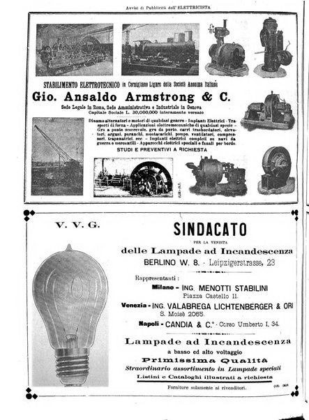 L'elettricista rivista mensile di elettrotecnica