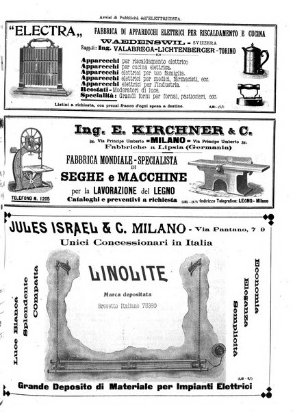 L'elettricista rivista mensile di elettrotecnica