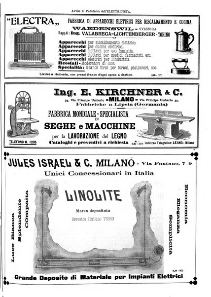 L'elettricista rivista mensile di elettrotecnica