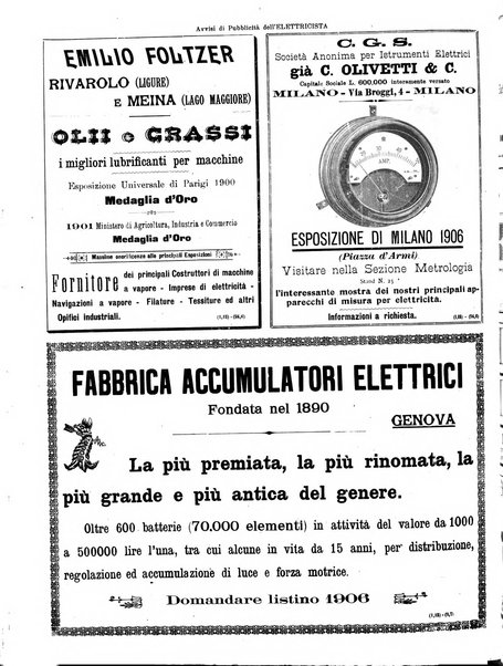 L'elettricista rivista mensile di elettrotecnica