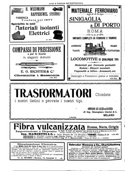 L'elettricista rivista mensile di elettrotecnica