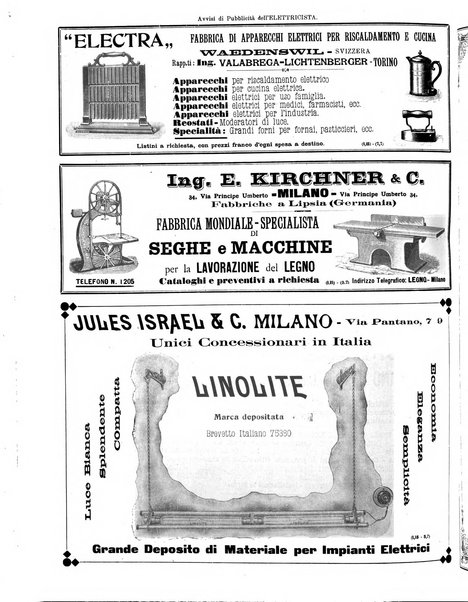 L'elettricista rivista mensile di elettrotecnica