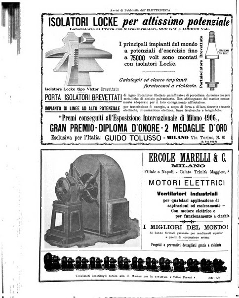 L'elettricista rivista mensile di elettrotecnica