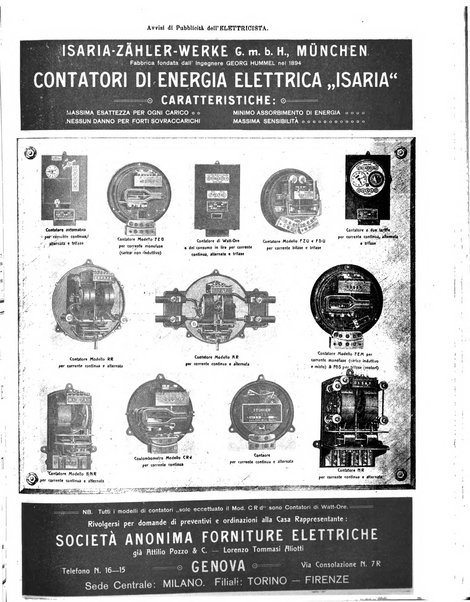 L'elettricista rivista mensile di elettrotecnica