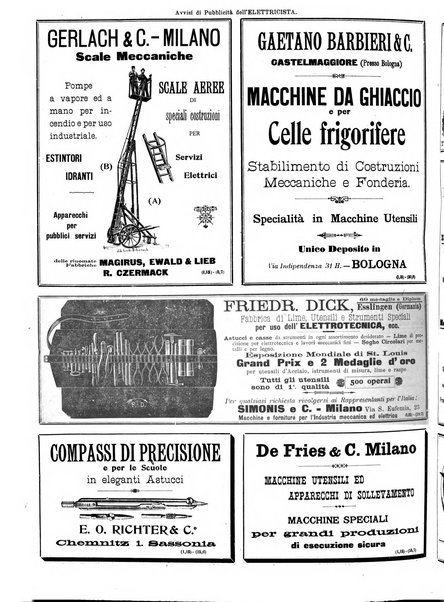 L'elettricista rivista mensile di elettrotecnica