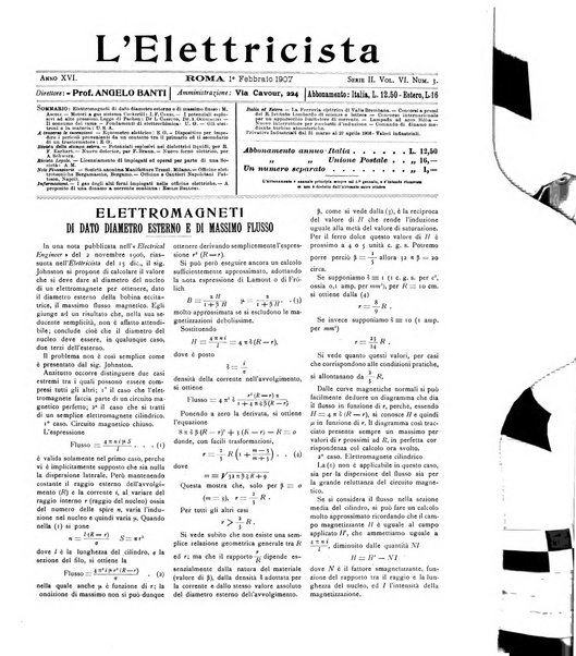 L'elettricista rivista mensile di elettrotecnica