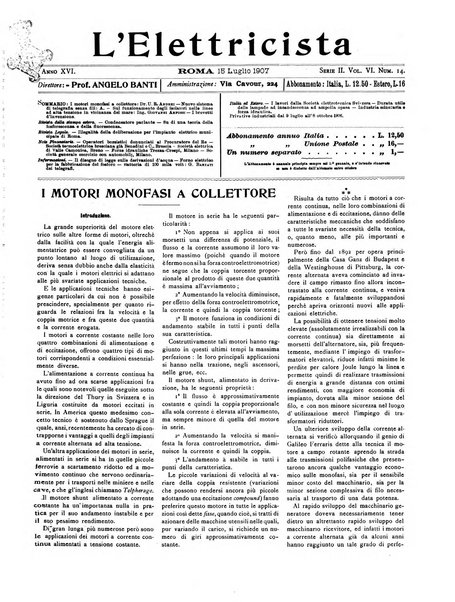 L'elettricista rivista mensile di elettrotecnica