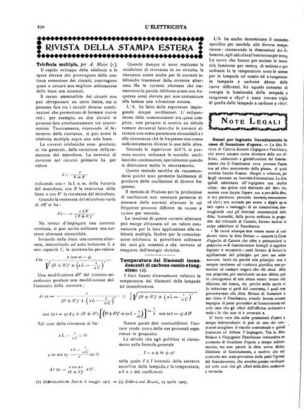 L'elettricista rivista mensile di elettrotecnica