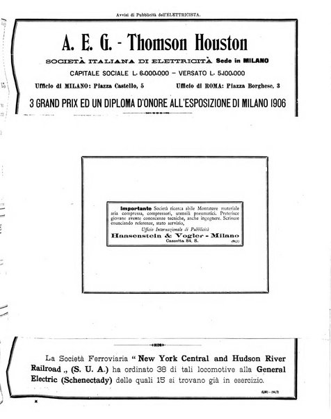 L'elettricista rivista mensile di elettrotecnica