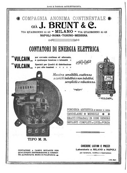 L'elettricista rivista mensile di elettrotecnica