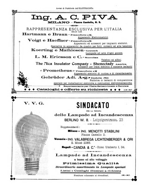 L'elettricista rivista mensile di elettrotecnica